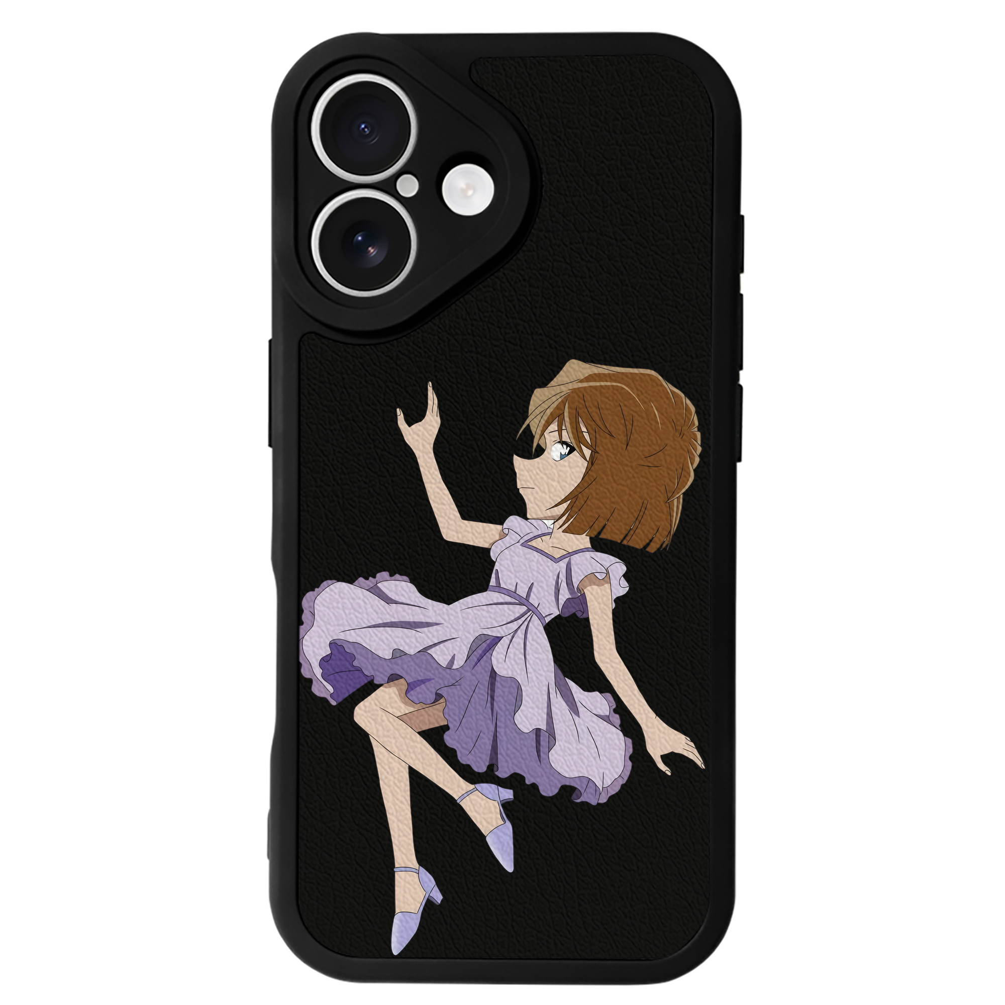 （画像用） 名探偵コナン 灰原 哀 はいばら あい Detective Conan Anita Hailey、Vi Graythorn Haibara Ai 【iPhone 16シリーズ対応】シリコンスマホケース（レザー調） 材質：シリコン